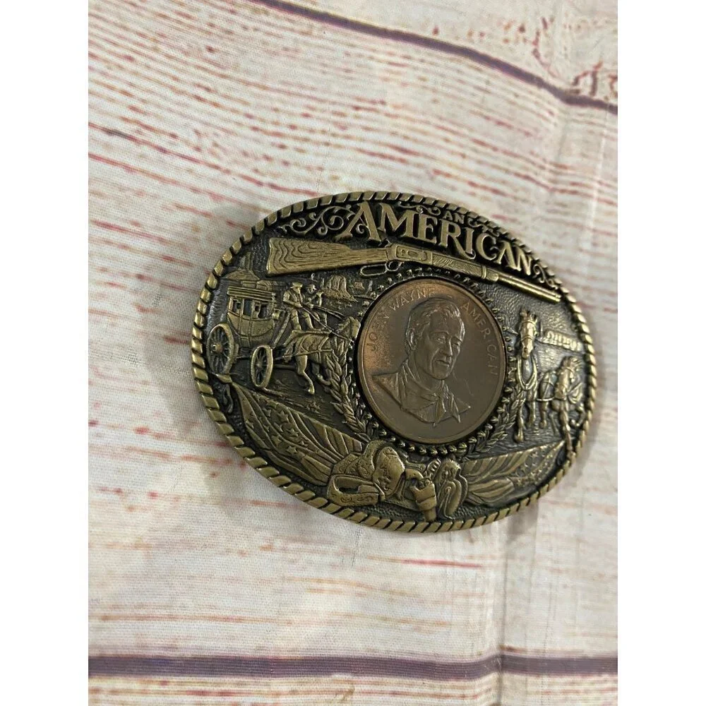 Rainy Mountains Design John Wayne American Belt Buckle American Regular Edition - Picture 3 of 9